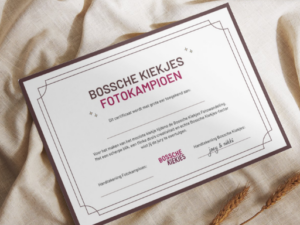 Winnaarscertificaat van De Bossche Jury